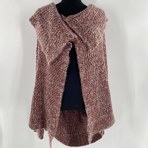Haute Fox Knitted Cardigan Long Sleeve Brown/ Red Color Coat Size 1X/2X NWT